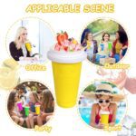 Magic Quick Frozen Smoothies Maker Cup – Double Layer Slushy Squeeze Cup (1 Pc) - Neckline Detail by Nari Haat, Ind...
