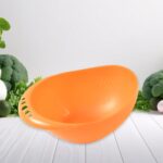 Virgin Rice Bowl Plastic Strainer, Water Strainer | Vegetable & Fruits Washing - Fabric Detail by Nari Haat, Indian e...