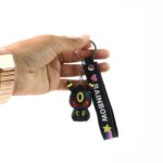 Cute Cartoon Silicone 3D Key Chain with Metal Hook & Strap (Pack of 1 / Mix Design) - Fabric Detail by Nari Haat, Ind...