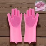 Multicolor Reusable Silicone Cleaning Scrubber Gloves