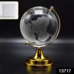 Crystal Globe / World Map 50 mm with Golden Stand (1 Pc) - With Dupatta by Nari Haat, Indian ethnic wear, women cloth...