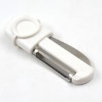 Dual-Use Knife and Peeler, 2-in-1 Stainless Steel Blades Wiith case (1 Pc) - Sleeve Design by Nari Haat, Indian ethni...