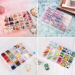 36 Grids Clear Plastic Transparent Organizer Box (1pc) - Closeup Embroidery by Nari Haat, Indian ethnic wear, women c...