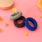 Tyre Shape Hair Rubber Bands Pack of 3 (Multicolour), Hair accessories - Front View by Nari Haat, Indian ethnic wear,...