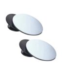 Blind Spot Round Wide Angle Adjustable Convex Rear View Mirror - Pack of 2 - Back View by Nari Haat, Indian ethnic we...