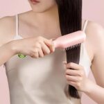 Self-Cleaning Hairbrush – Anti-Static, Detangling, Rotating Massage Comb, Hair - Front View by Nari Haat, Indian et...