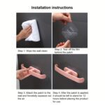 Bathroom Towel Slipper Hanging Rack Self Adhesive Wall Mounted (1 Pc) - Full Detail by Nari Haat, Indian ethnic wear,...