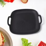 Set Of Ceramic Cup 4pc And Glass Bowl 4pc With Plastic Plate (9 Pcs Set) - Back View by Nari Haat, Indian ethnic wear...