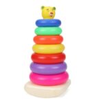 Plastic Baby Kids Teddy Stacking Ring Jumbo Stack Up Educational Toy 7pc - Back View by Nari Haat, Indian ethnic wear...