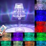 Crystal Diamond LED Table Lamp with 16 Colors – Bedroom Decor - Fabric Detail by Nari Haat, Indian ethnic wear, wom...