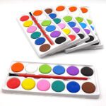 Painting Water Color Kit - 12 Shades and Paint Brush (13 Pcs) - Sleeve Design by Nari Haat, Indian ethnic wear, women...