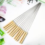 BBQ Tandoor Skewers Grill Sticks for Barbecue (Pack of 12) - Front View by Nari Haat, Indian ethnic wear, women cloth...