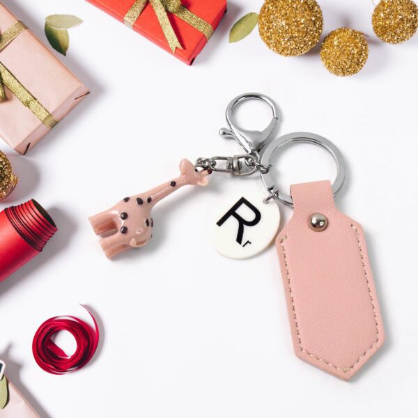 Charming Giraffe Keychain – A Touch of Whimsy for Your Everyday Essentials (1 Pc) - Front View by Nari Haat, Indian...