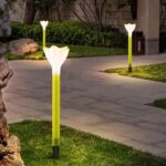 Solar Flower Garden Lights – Outdoor Decorative LED Lamp (2 Pc) - Front View by Nari Haat, Indian ethnic wear, wome...