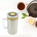 Multifunctional Double-Wall Thermos Water Bottles for Office Mug, Home, Travel(400ml) - Fabric Detail by Nari Haat, I...