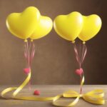 20 Pcs Heart Shaped Rainbow Latex Balloons