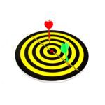 Small Dart Board with 2 Darts – Sports & Indoor Game for Kids - Back View by Nari Haat, Indian ethnic wear, women c...