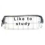 Transparent Pencil Pouch With Zipper (1 Pc) - Full Detail by Nari Haat, Indian ethnic wear, women clothing, designer ...