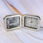 Plastic Foldable Desk Clock (1 Pc / With Box) - Closeup Embroidery by Nari Haat, Indian ethnic wear, women clothing, ...