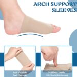 Foot Arch Support for Men & Women | Medial Arch Support for Flat Feet Correction Sleeve with Cushion | Plantar Fascii...