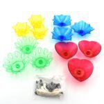 Candle Cup with Multi Shape, Diwali  (Multicolor) (12 Pcs Set) - Back View by Nari Haat, Indian ethnic wear, women cl...