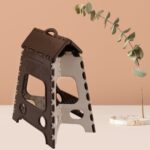 18 Inch Non-Slip Folding Stool for Kitchen, Bathroom & Garden - Closeup Embroidery by Nari Haat, Indian ethnic wear, ...