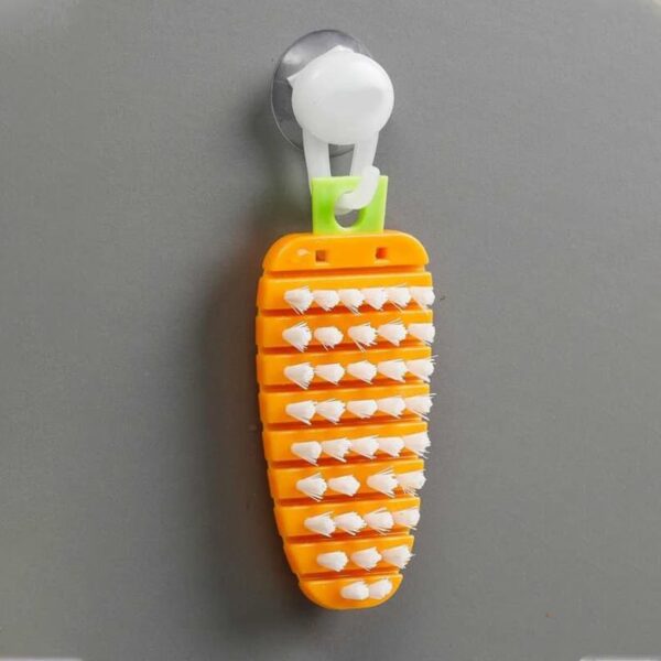Vegetable Scrubbing Brush Non Toxic Fruit Brush Carrot Shape for Vegetables - Front View by Nari Haat, Indian ethnic ...