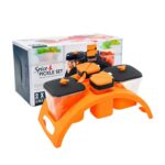 Multipurpose Pickle Jar Set (Multicolour, 4 pcs) - Neckline Detail by Nari Haat, Indian ethnic wear, women clothing, ...