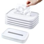 Simple Silicone Tissue Holder – Cube/Cylinder Tissue Box for Bathroom, Office - Back View by Nari Haat, Indian ethn...