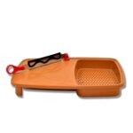 Thick Plastic Kitchen Chopping Cutting Slicing Tray with Holder - Back View by Nari Haat, Indian ethnic wear, women c...