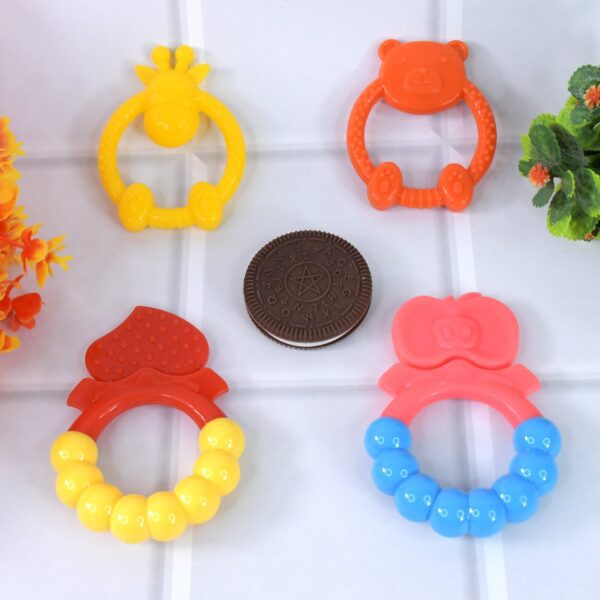 Silicone Baby Teething Toys (1 Pc / Mix Design) - Front View by Nari Haat, Indian ethnic wear, women clothing, design...