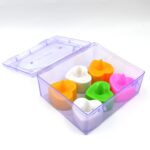 LED Tealights, Smokeless Plastic Decorative Candles, Diwali (Pack Of 6 / Multicolor) - Fabric Detail by Nari Haat, In...