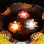 Water Floating Smokeless Candles & Lotus Flowers Sensor Led TeaLight  (Pack of 6) - Neckline Detail by Nari Haat, Ind...