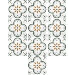 Peel & Stick 8×8 Inch Floor Tiles for Kitchen & Bathroom (10 Pc Set) - Back View by Nari Haat, Indian ethnic wear, w...