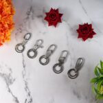 Heavy Duty Key Holder, Keychain, Key chain (1 Pc / Mix Design) - Neckline Detail by Nari Haat, Indian ethnic wear, wo...