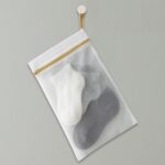 Large Mesh Laundry Bag with Zipper for Delicates & Travel Storage - Closeup Embroidery by Nari Haat, Indian ethnic we...