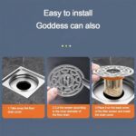 Shower Stopper, Anti-Odour Floor Drain Core with Filter Mesh (1 Pc) - Full Detail by Nari Haat, Indian ethnic wear, w...