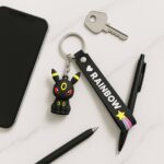 Cute Cartoon Silicone 3D Key Chain with Metal Hook & Strap (Pack of 1 / Mix Design) - Neckline Detail by Nari Haat, I...