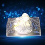 Unique Plastic Night Light: Flameless LED, Diwali (Iceberg Design, Gift) - Closeup Embroidery by Nari Haat, Indian et...