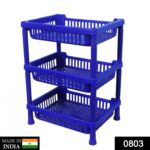 Multipurpose Plastic Storage Rack Oraganiser - 3 pcs - With Dupatta by Nari Haat, Indian ethnic wear, women clothing,...