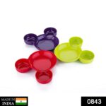 Mickey Shaped Kids / Snack Serving Sectioned Plate - With Dupatta by Nari Haat, Indian ethnic wear, women clothing, d...