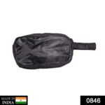 Portable Travel Hand Pouch / Shaving Kit Bag for Multipurpose Use (Black) - With Dupatta by Nari Haat, Indian ethnic ...