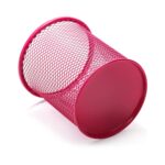 Metal Mesh Pen Holder for Desk (1 Pc): Pen Stand, Pencil Organizer, Stationery - Full Detail by Nari Haat, Indian eth...