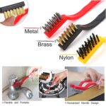 Mini Wire Brush Set - Brass, Nylon, Steel for Cleaning & Rust Removal (3 Pcs Set) - Full Detail by Nari Haat, Indian ...