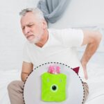 Green One-Eyed Monster Print Small Hot Water Bag with Cover for Pain Relief - Neckline Detail by Nari Haat, Indian et...