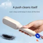 Self-Cleaning Hairbrush – Anti-Static, Detangling, Rotating Massage Comb, Hair - Sleeve Design by Nari Haat, Indian...