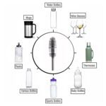 Multipurpose Bottle Cleaning Brush: Kitchen Tool - Fabric Detail by Nari Haat, Indian ethnic wear, women clothing, de...