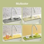 Silicone Faucet Splash Guard Pad Kitchen & Bathroom Sink (1 Pc / Mix Design & Size) - Image 3