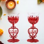 Tea Lights Holder Candle Stand, Diwali (2 Pc Set) - Back View by Nari Haat, Indian ethnic wear, women clothing, desig...