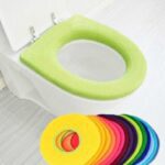 Bathroom Soft Thicker Warmer Stretchable Washable Cloth Toilet Seat Cover (1pc) - Full Detail by Nari Haat, Indian et...